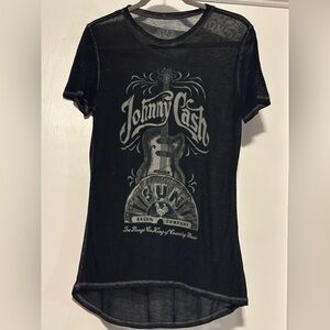 Sun Records Johnny Cash Graphic Black Women's Tee
